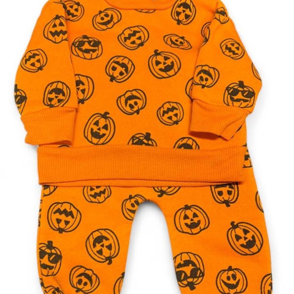 Baby Halloween Pumpkin Sweat Set 0-3M